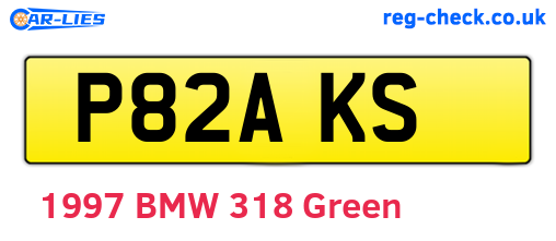 P82AKS are the vehicle registration plates.