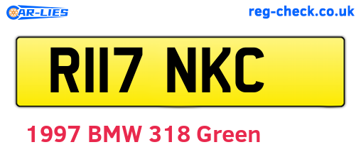 R117NKC are the vehicle registration plates.