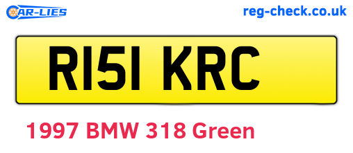 R151KRC are the vehicle registration plates.