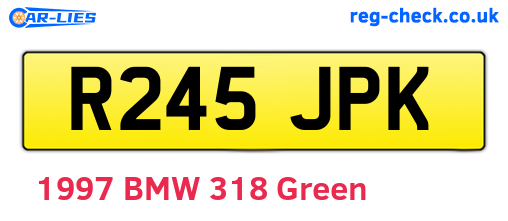 R245JPK are the vehicle registration plates.