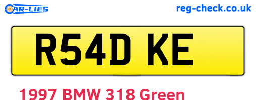 R54DKE are the vehicle registration plates.