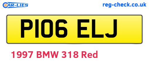 P106ELJ are the vehicle registration plates.