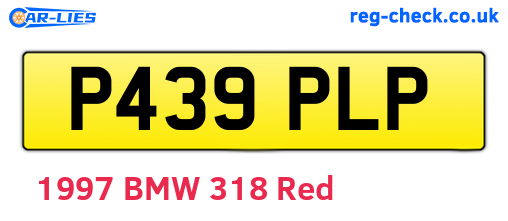 P439PLP are the vehicle registration plates.