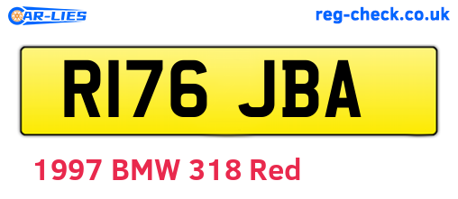 R176JBA are the vehicle registration plates.