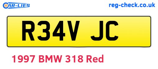 R34VJC are the vehicle registration plates.