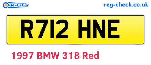 R712HNE are the vehicle registration plates.