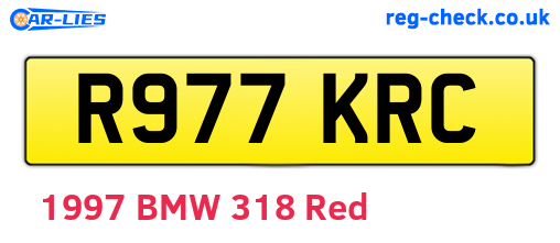 R977KRC are the vehicle registration plates.