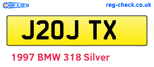 J20JTX are the vehicle registration plates.