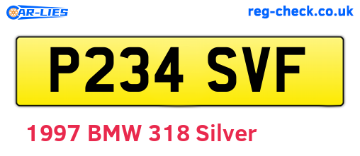 P234SVF are the vehicle registration plates.