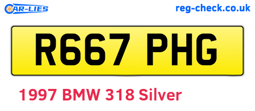 R667PHG are the vehicle registration plates.
