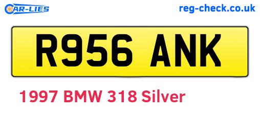 R956ANK are the vehicle registration plates.