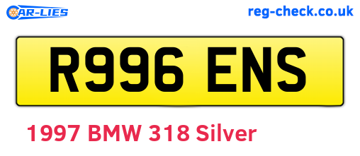 R996ENS are the vehicle registration plates.