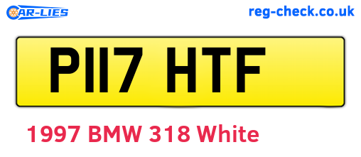 P117HTF are the vehicle registration plates.