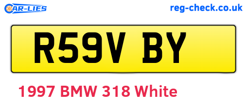 R59VBY are the vehicle registration plates.