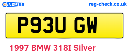 P93UGW are the vehicle registration plates.