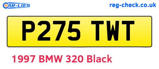 P275TWT are the vehicle registration plates.