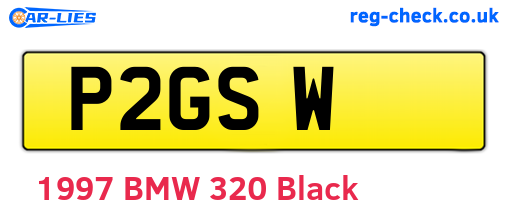 P2GSW are the vehicle registration plates.