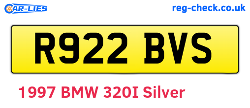 R922BVS are the vehicle registration plates.