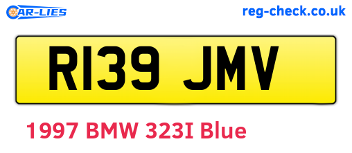 R139JMV are the vehicle registration plates.