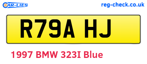 R79AHJ are the vehicle registration plates.