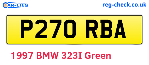 P270RBA are the vehicle registration plates.