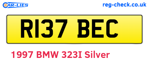 R137BEC are the vehicle registration plates.