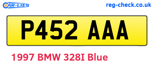 P452AAA are the vehicle registration plates.