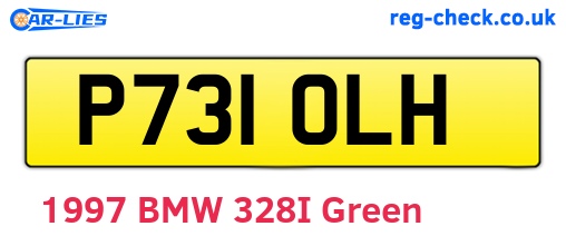 P731OLH are the vehicle registration plates.