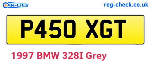 P450XGT are the vehicle registration plates.