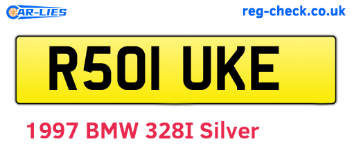 R501UKE are the vehicle registration plates.