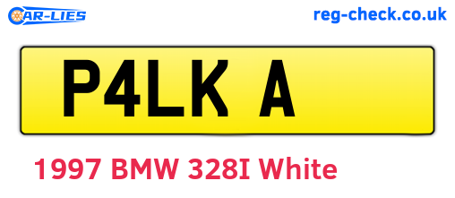 P4LKA are the vehicle registration plates.