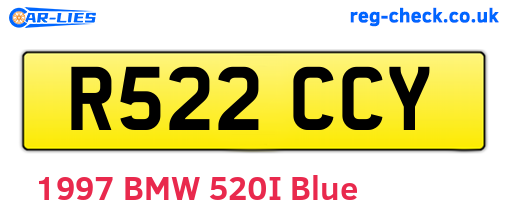 R522CCY are the vehicle registration plates.