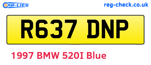 R637DNP are the vehicle registration plates.