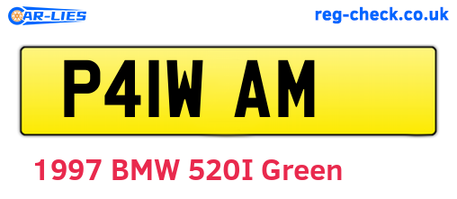 P41WAM are the vehicle registration plates.