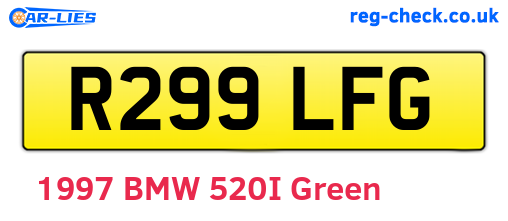 R299LFG are the vehicle registration plates.