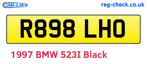 R898LHO are the vehicle registration plates.