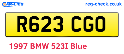 R623CGO are the vehicle registration plates.