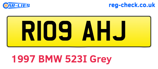 R109AHJ are the vehicle registration plates.