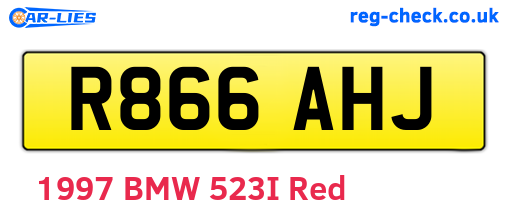 R866AHJ are the vehicle registration plates.
