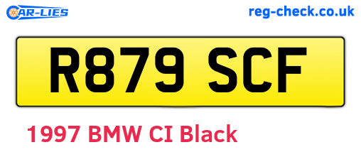 R879SCF are the vehicle registration plates.