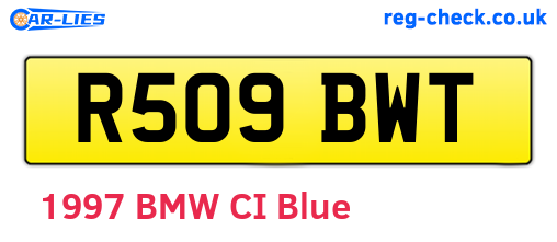 R509BWT are the vehicle registration plates.
