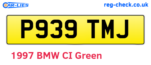 P939TMJ are the vehicle registration plates.