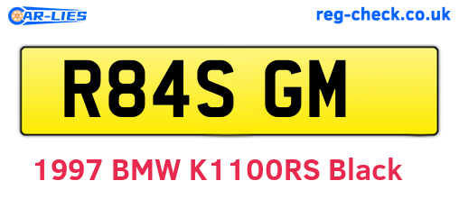 R84SGM are the vehicle registration plates.