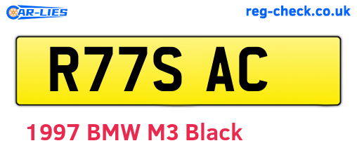 R77SAC are the vehicle registration plates.