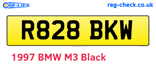 R828BKW are the vehicle registration plates.
