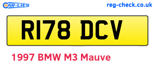 R178DCV are the vehicle registration plates.
