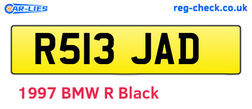 R513JAD are the vehicle registration plates.