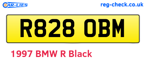R828OBM are the vehicle registration plates.