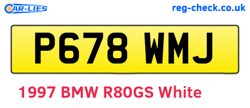 P678WMJ are the vehicle registration plates.
