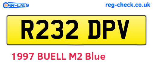 R232DPV are the vehicle registration plates.